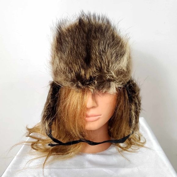Vintage made in Canada Style aviator Fur Hat - Picture 1 of 11
